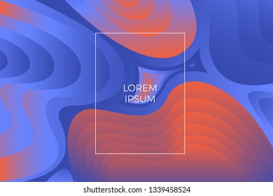 Color background with orange and dark blue waves