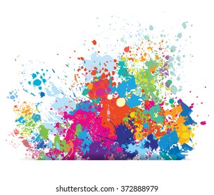 Color background of paint splashes