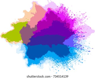 Color background of paint splashes