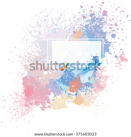 Color background of paint splashes