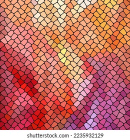 Color background in polygonal style. Mosaic. Pebbles. Vector background.
