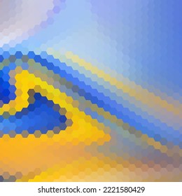 Color background in polygonal style. Vector illustration of a layout for advertising. Hexagonal figures.