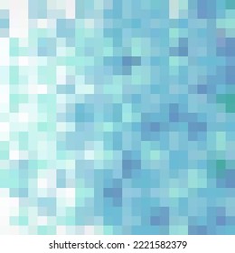 Color background in polygonal style. Vector illustration of a layout for advertising. Blue pixel.