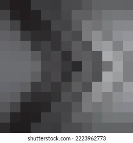 Farbhintergrund im polygonalen Stil. Vektorgrafik eines Layouts für Werbung. Graues Pixel.
