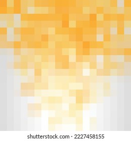 Color background in polygonal style. Vector illustration of a layout for advertising. Orange pixel.