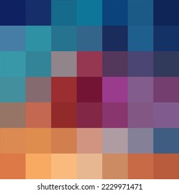 Color background in polygonal style. Vector illustration of a layout for advertising. Color pixel.