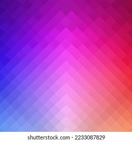 Color background in polygonal style. Vector illustration of a layout for advertising. Color pixel.
