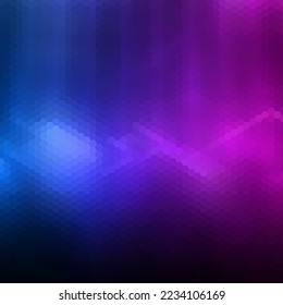 Color background in polygonal style. Vector illustration of a layout for advertising. Purple hexagon.