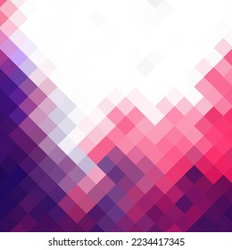 Color background in polygonal style. Vector illustration of a layout for advertising. Color pixel.