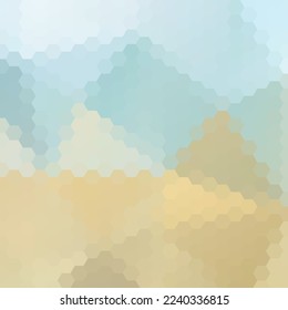 Color background in polygonal style. Vector illustration of a layout for advertising. Hexagonal figures.