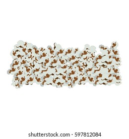 color background with popcorn set vector illustration