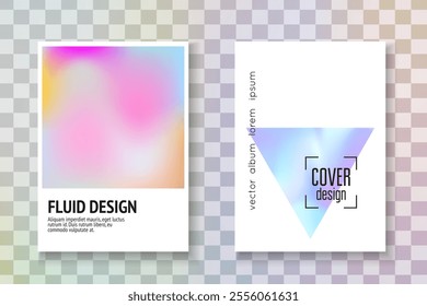 Color Background. Purple Gradient Paper. Digital Vector. Minimal Presentation. Abstract Foil. Graphic Effect. Colourful 90s Brochure. Blue Color Background