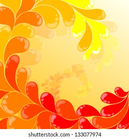 Color background with red and yellow splashes