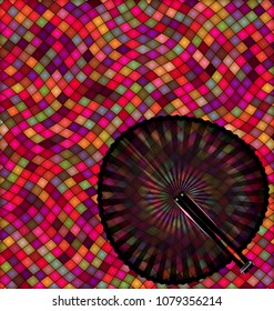 color background and round fan