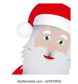 color background of santa claus face vector illustration