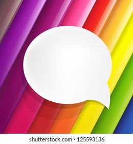 Color Background With Speech Bubble, Vector Illustration
