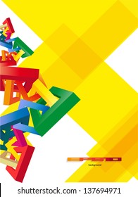 color Background with squares. Abstract illustration