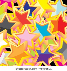 color background with stars. vector illustration.