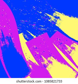 Color background. Stripe pattern. Colorful vector illustration. Backdrop texture of paint brush stroke in pop art style.