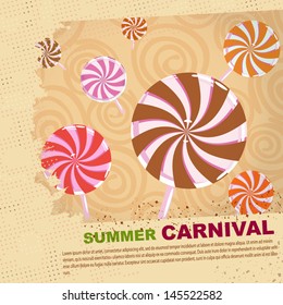 Color background. Summer postcard.
