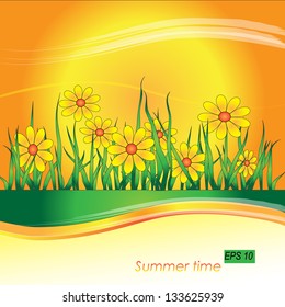 Color background of summer time