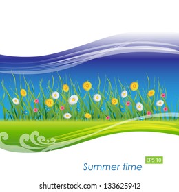 Color background of summer time