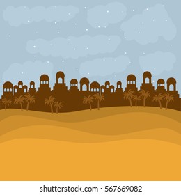 color background in sunset desert of bethlehem