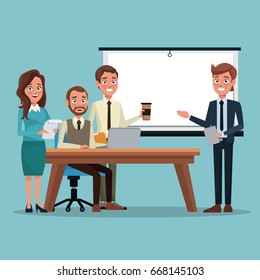 color background teamwork executive in desk for work presentation