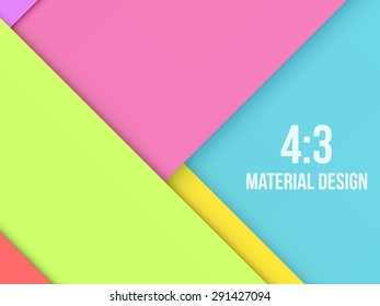 Color Background Unusual modern material design. Format 4:3. Abstract Vector Illustration. 