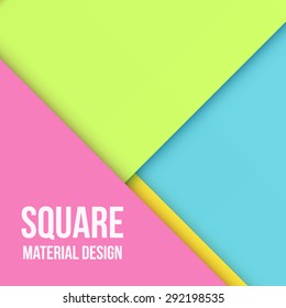 Color Background Unusual modern material design. Square format. Vector Illustration. 