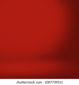 Color background - Vector illustration. Template mock up for display or montage of product, Dark Red background empty room studios
