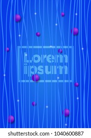 Color background with vertical line stripe pattern and luxury circle. Vector abstract background