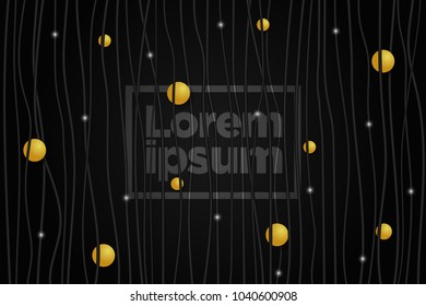 Color background with vertical line stripe pattern and luxury circle. Vector abstract background