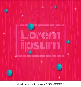 Color background with vertical line stripe pattern and luxury circle. Vector abstract background