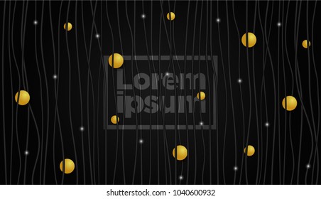 Color background with vertical line stripe pattern and luxury circle. Vector abstract background