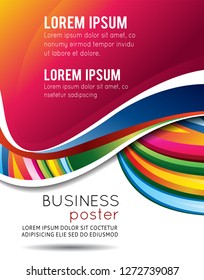 Color background with wave - Abstract Business Background