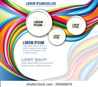 Color background with wave - Abstract Business Background