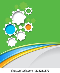 Color background with wave and whell - Abstract Business Background