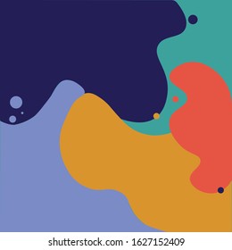 
color background. the waves. flat design. vector