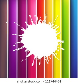 Color Background With White Blob, Vector Illustration