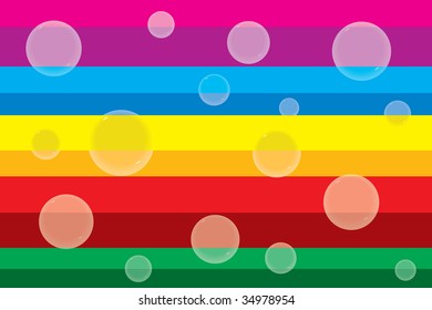 the color background with white bubbles