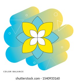 Color Balance concept flat icon design