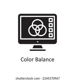 Color Balance Vector Solid Icon Design illustration. Design and Development Symbol on White background EPS 10 File