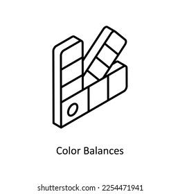 Color Balances Vector Isometric Outline Symbol für Ihre digitalen oder gedruckten Projekte.