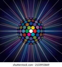 Color ball Disco and club colorful rotating lighting