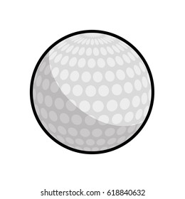 color ball to play golf icon