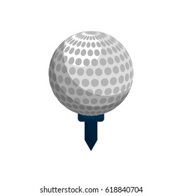 color ball to play golf icon