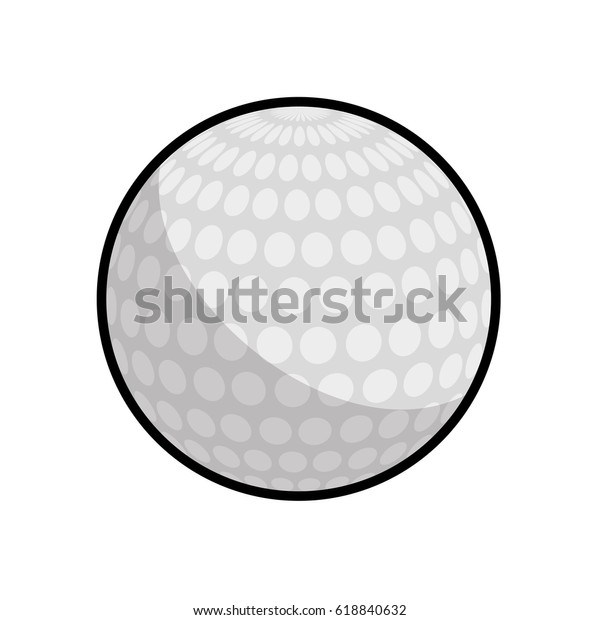 Color Ball Play Golf Icon Stock Vector Royalty Free