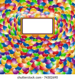 color ball rainbow background