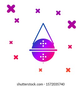 Color Ball tea strainer icon isolated on white background. Gradient random dynamic shapes. Vector Illustration